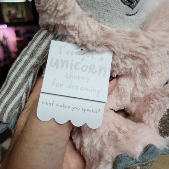 Demdaco growl Pals I've got a unicorn horn for dreaming-pink/grey - Picture 3 of 4